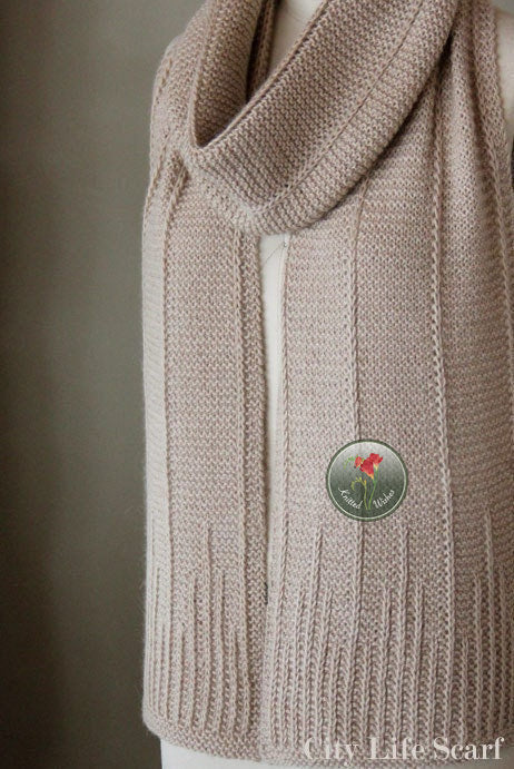 City Life Scarf Knitting Pattern PDF