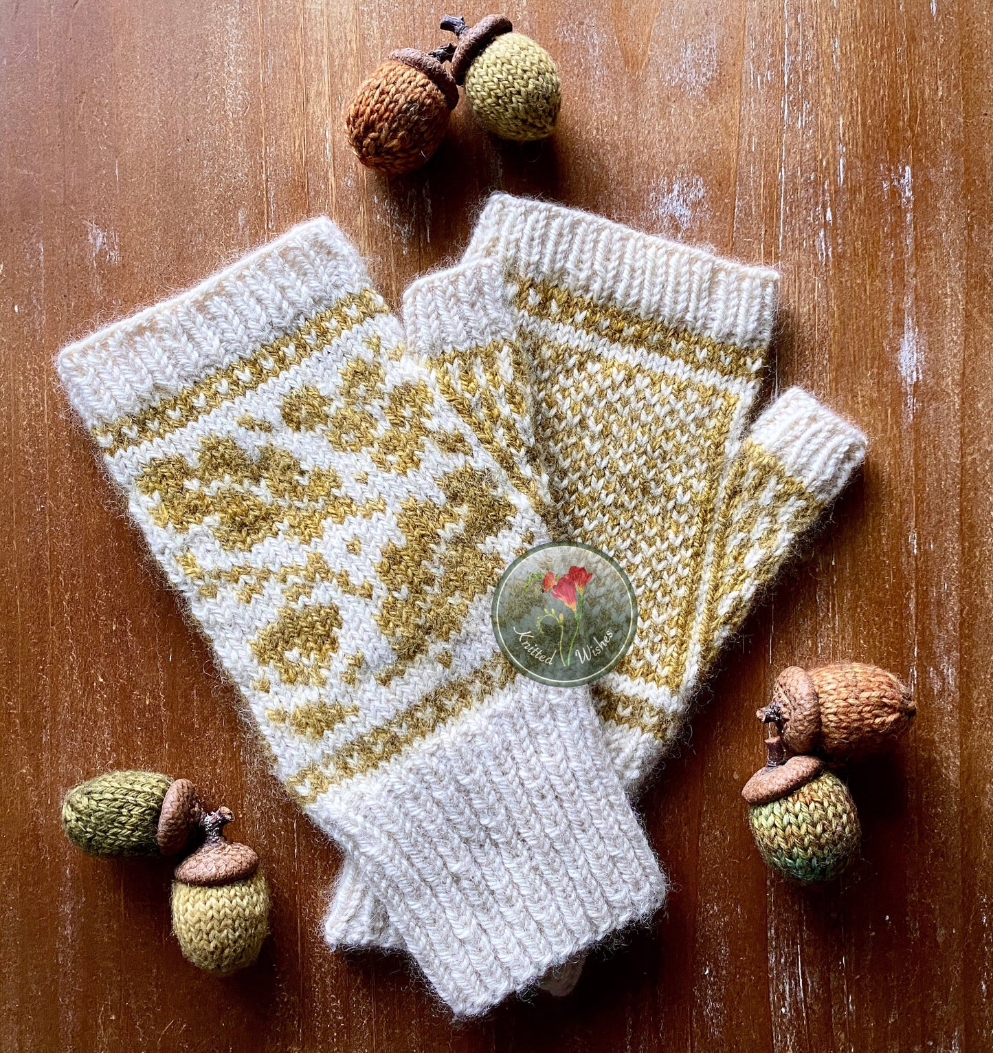 Oaktober Mitts Knitting Pattern PDF